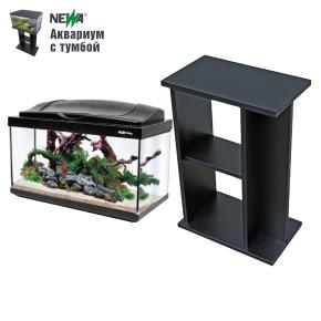 Аквариум с тумбой Newa Hobby NH 60, 60 л с фильтром, нагревателем, аэрацией и LED освещением