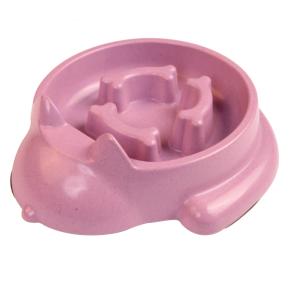 Миска для медленного кормления из бамбука, 26.9x23.2x7.2 см, 700 мл, фиолетовый