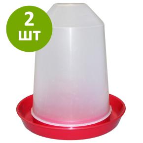 Поилка вакуумная 3 л, комплект 2 шт.