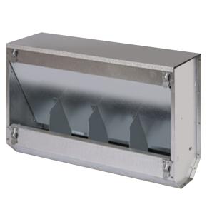 Кормушка бункерная Alba для кроликов 4 секции металл с крышкой