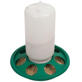 Кормушка бункерная 1 кг с круглыми отверстиями /7 ячеек для цыплят