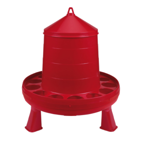 Кормушка бункерная 2 кг пластик с решеткой с круглыми отверстиями на ножках