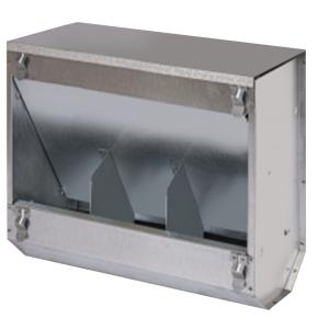 Кормушка бункерная Alba для кроликов 3 секции металл с крышкой