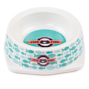 Миска для собак и кошек, 12×12×3.8 см, 130 мл, голубой