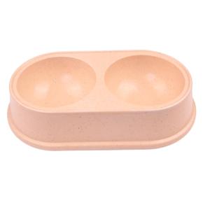Миска двойная, 26.5x15х5.5 см, 290+290 мл, бежевый