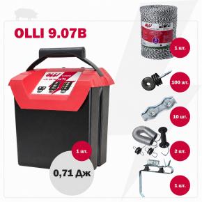 Комплект электропастуха Olli для свиней 9В/12В на 500 м