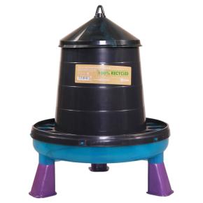 Кормушка бункерная ECO Recycled 4 кг с решеткой с круглыми отверстиями на ножках