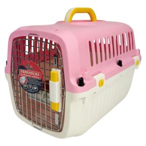 Переноска Transport 52x35x34 см, для кошек и собак Pet Choice авиа стандарт, розовая​