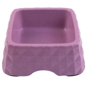 Миска бамбуковая для кошек и собак, 15x15x5.5 см, 430 мл, фиолетовый