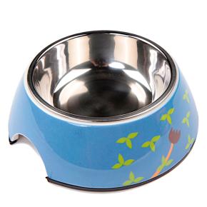 Миска со съемной чашей для собак и кошек, 14.5x14.5x5 см, 150 мл, синий