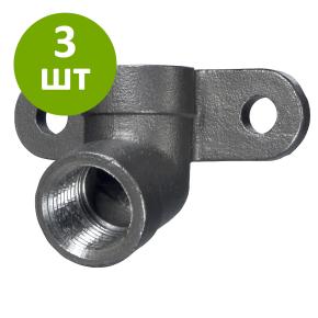 Крепление для ниппельной поилки 15°, нерж. 1/2 - 1/2", 3 шт.