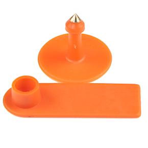 Бирка двойная 50х18 мм, оранжевая, прямоугольная, 100 шт. для свиней, коз, овец, собак и других животных