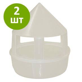 Кормушка Ø22 см прозрачная для птиц, комплект 2 шт.