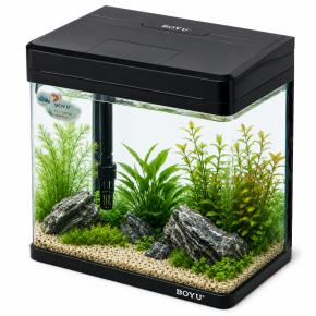 Аквариум Boyu MS-220 7,5 л с LED светильником и фильтром, черный
