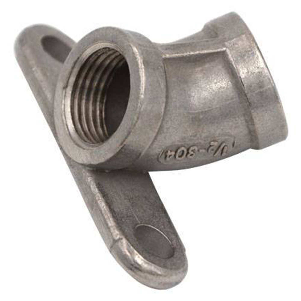 Крепление для ниппельной поилки 45°, нержавеющая сталь, 1/2