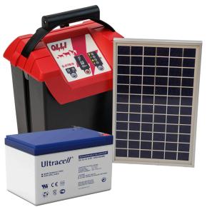 Электропастух OLLI 9.07S от сети и аккумулятора с солнечной панелью и аккумулятором