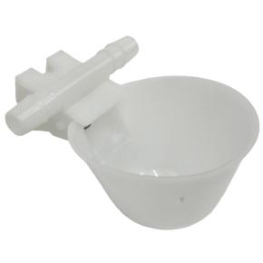 Поилка чашечная с креплением на сетку, диаметр 6,3 см, двойной штуцер