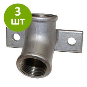 Крепление для ниппельной поилки 30°, нерж. 3/4 - 3/4", 3 шт.