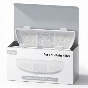 Фильтр для автопоилки фонтана PW9, сменный (4 фильтра + 4 губки)