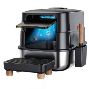 Туалет-домик умный для кошек Petzengo PL-2 60,5х40х39 см с дезодорацией + подставка, нержавеющая сталь