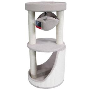 Когтеточка-комплекс с гамаком 40х40х85 см, бежевый