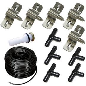 Ниппельная система 5 шт. поилок с винтовым креплением для птиц/кроликов, комплект со шлангом и выпускным переходником