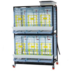 Клетка Comfortplast для кур-несушек 3 секции, 2 яруса высотой по 60 см, пластиковая