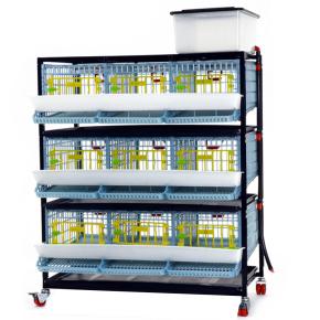 Клетка Comfortplast для перепелов с яйцесборником 3 секции, 3 яруса, 98x61x132 см, пластиковая