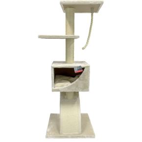 Когтеточка-комплекс 50х50х126 см, кремовый