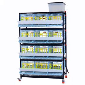 Клетка Comfortplast для перепелов с яйцесборником 3 секции, 4 яруса, 98x61x163 см, пластиковая