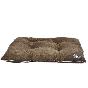 Лежак подушка Pet Choice для собак, 88х65х15 см, пушистый, коричневый