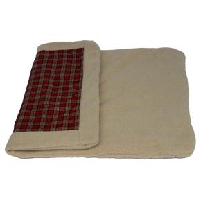 Лежанка коврик для собак Pet Choice 94х70х2 см с клетчатым низом, бежевый