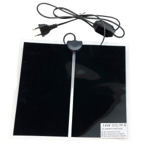 Коврик HobbyFarm 14 Вт 28x28 см для обогрева цыплят, рептилий и рассады с терморегулятором