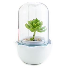 Умный горшок для суккулентов HobbyFarm с вентиляцией, LED подсветкой и таймером