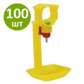 Поилка ниппельная с каплеуловителем для бройлеров, перепелов и другой домашней птицы, 100 шт.