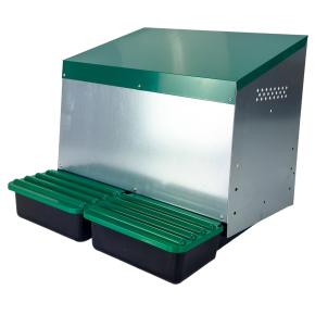 Гнездо для кур несушек HobbyFarm 2 секции наружное крепление с яйцесборником