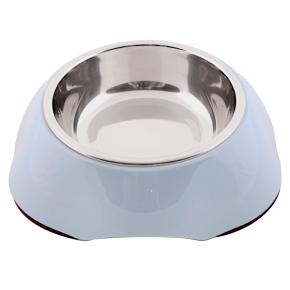 Миска со съемной чашей из нержавейки для собак и кошек, 180 мл, голубой