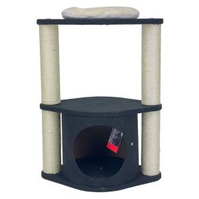 Когтеточка-комплекс с домиком 46х30х60 см, черный