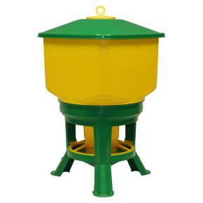 Кормушка бункерная Kubic Premium 28 кг пластик с разделительной решеткой на ножках