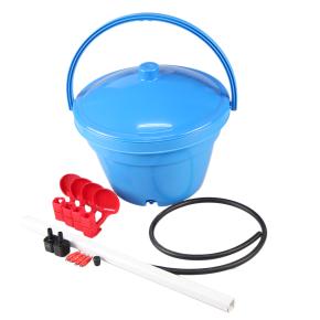 Ниппельная система 4 пластиковых поилки для цыплят и перепелов с емкостью 12 л