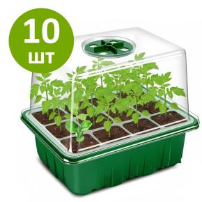 Мини парник HobbyFarm, 12 ячеек, для рассады, 10 шт.