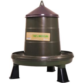 Кормушка бункерная ECO Recycled 2 кг с решеткой с круглыми отверстиями на ножках
