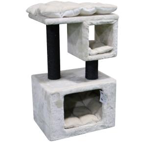 Когтеточка-комплекс 40х30х67 см, с подушками, кремовый