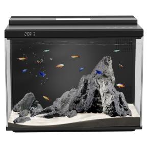 Аквариум Pawgether CK1S COOKE 30 л, WI-FI, с фильтром, LED-лампой и автокормушкой черный