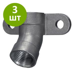 Крепление для ниппельной поилки 45°, нерж. 1/2 - 1/2", 3 шт.