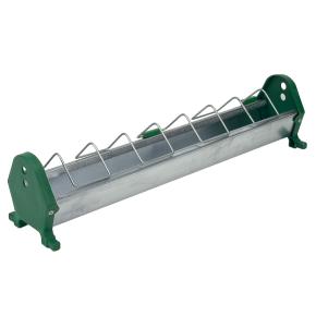 Кормушка лотковая 50 см оцинкованная сталь для цыплят и мелкой птицы