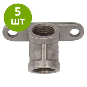 Крепление для ниппельной поилки 45 градусов, нержавеющая сталь, 1/2, 5 шт.