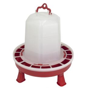 Поилка вакуумная 5 л с винтовой пробкой и ручкой на ножках для кур, домашней птицы