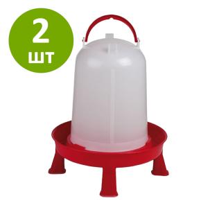 Поилка вакуумная ECO 10 л с ручкой на ножках, 2 шт.