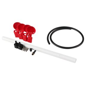 Ниппельная система 4 металлических поилки для цыплят и перепелов